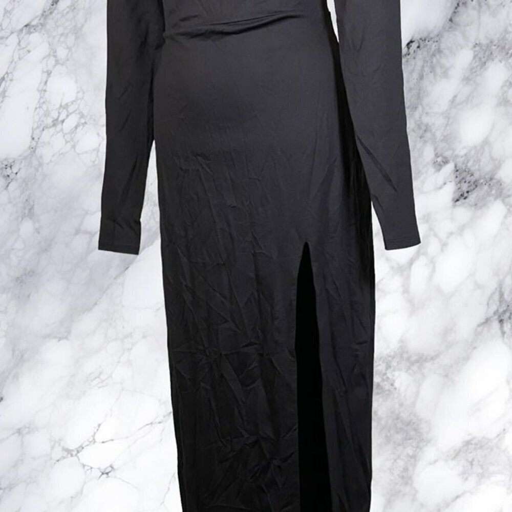 NBD Slit Midi Dress - Black - Picture 9 of 9